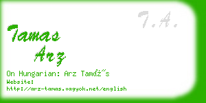 tamas arz business card